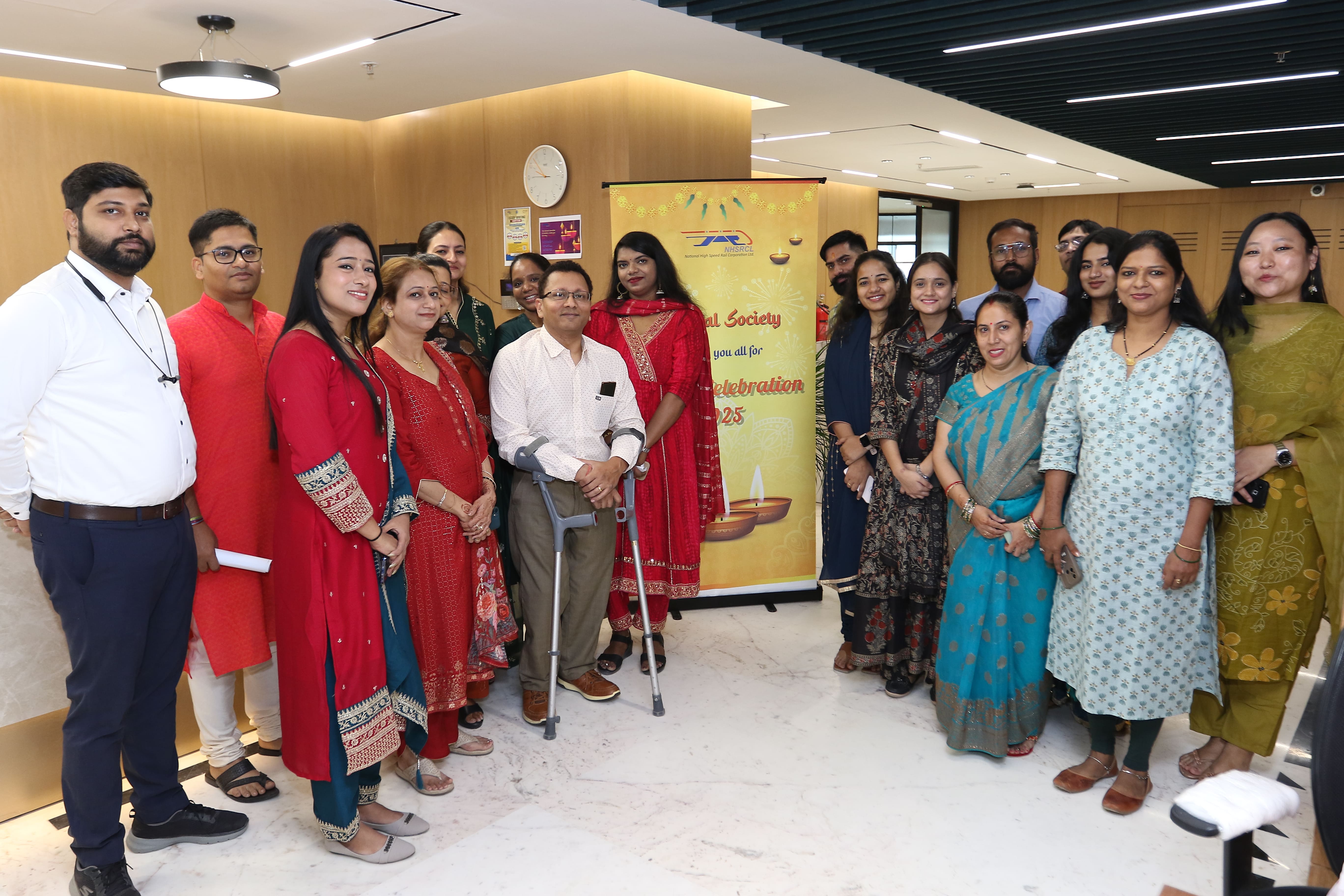 Diwali celebration at NHSRCL corporate office on 16th October 2025
